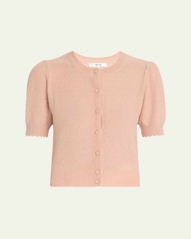 The Cashmere Pointelle Cardigan